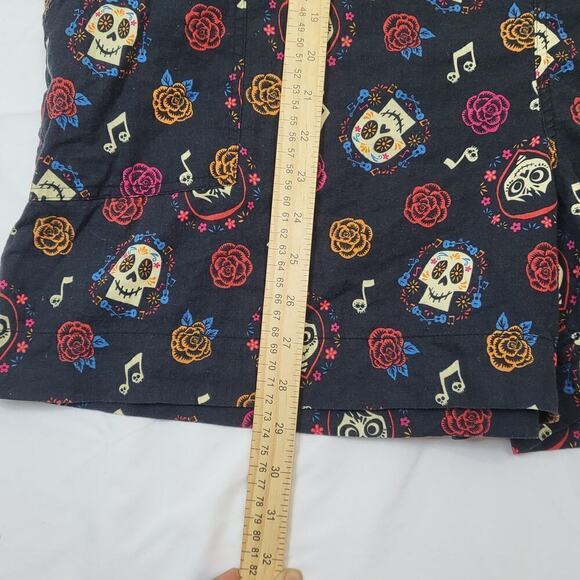NWOT DISNEY PIXAR Coco Sugar Skull Linen Blend Overalls Plus Size 1 - Picture 11 of 11